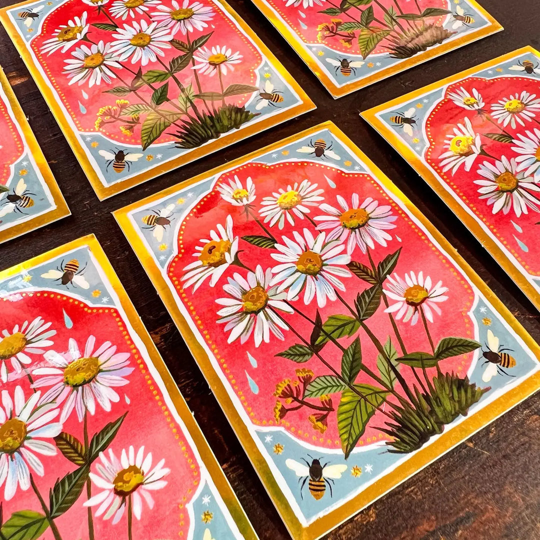Bee Grateful for Daisies Sticker