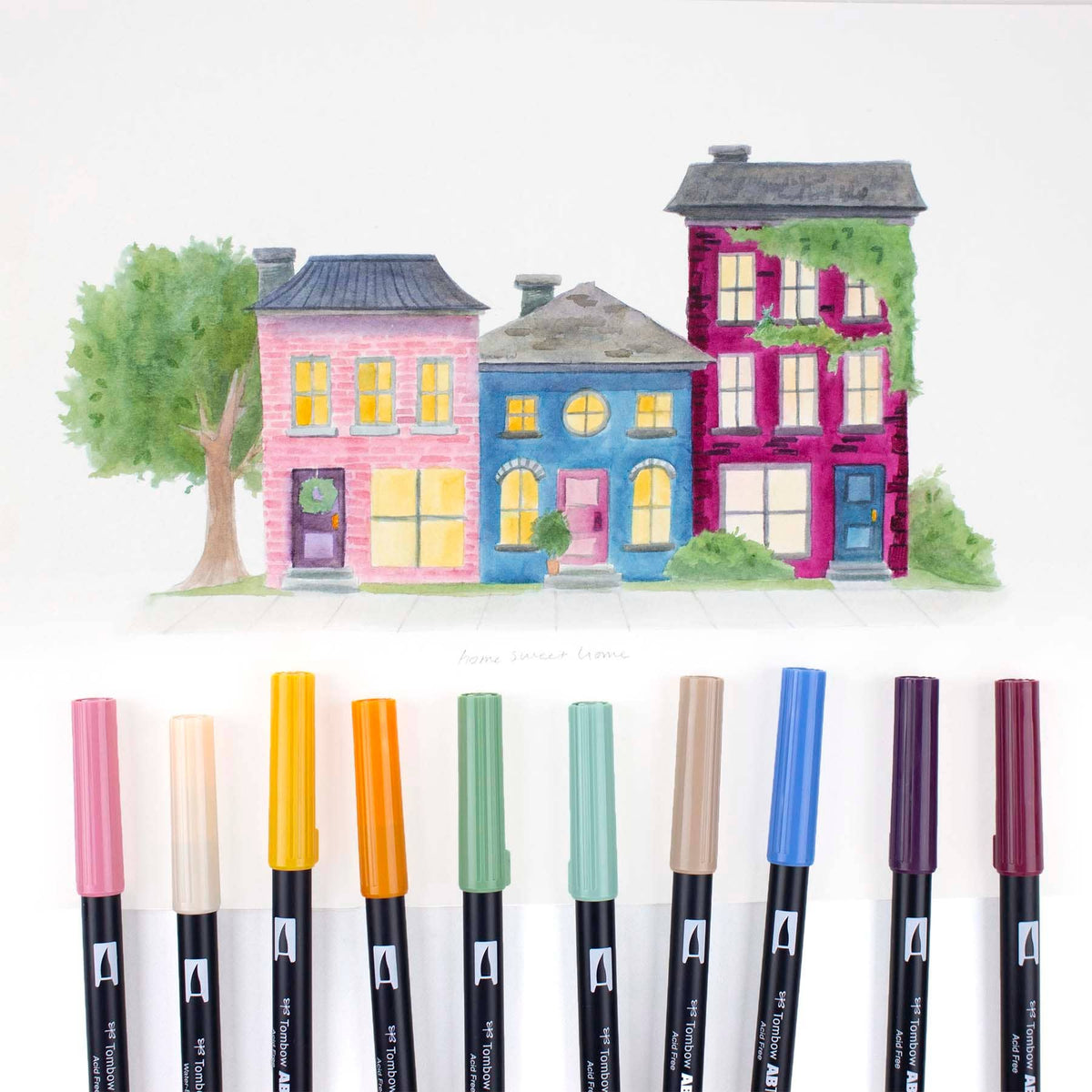 Tombow Dual Brush Pens - Cottage 10 Pack
