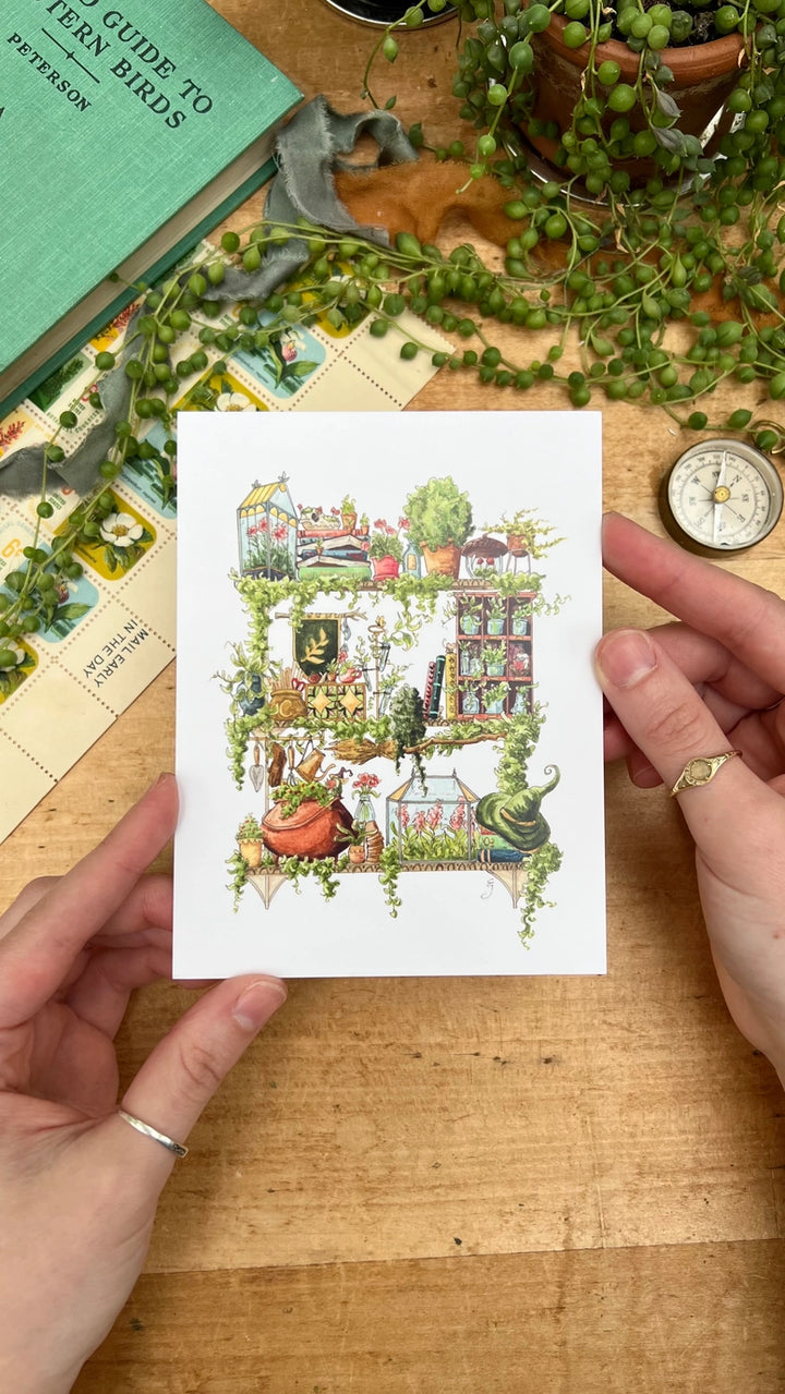 The Garden Witch's Shelves Postcard