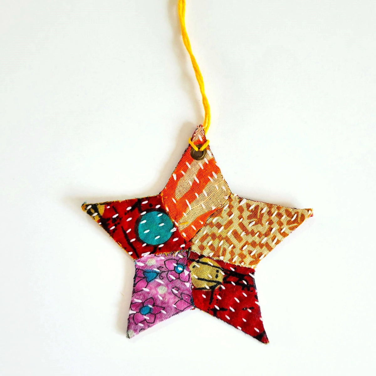 Kantha Sari Star Ornament Set