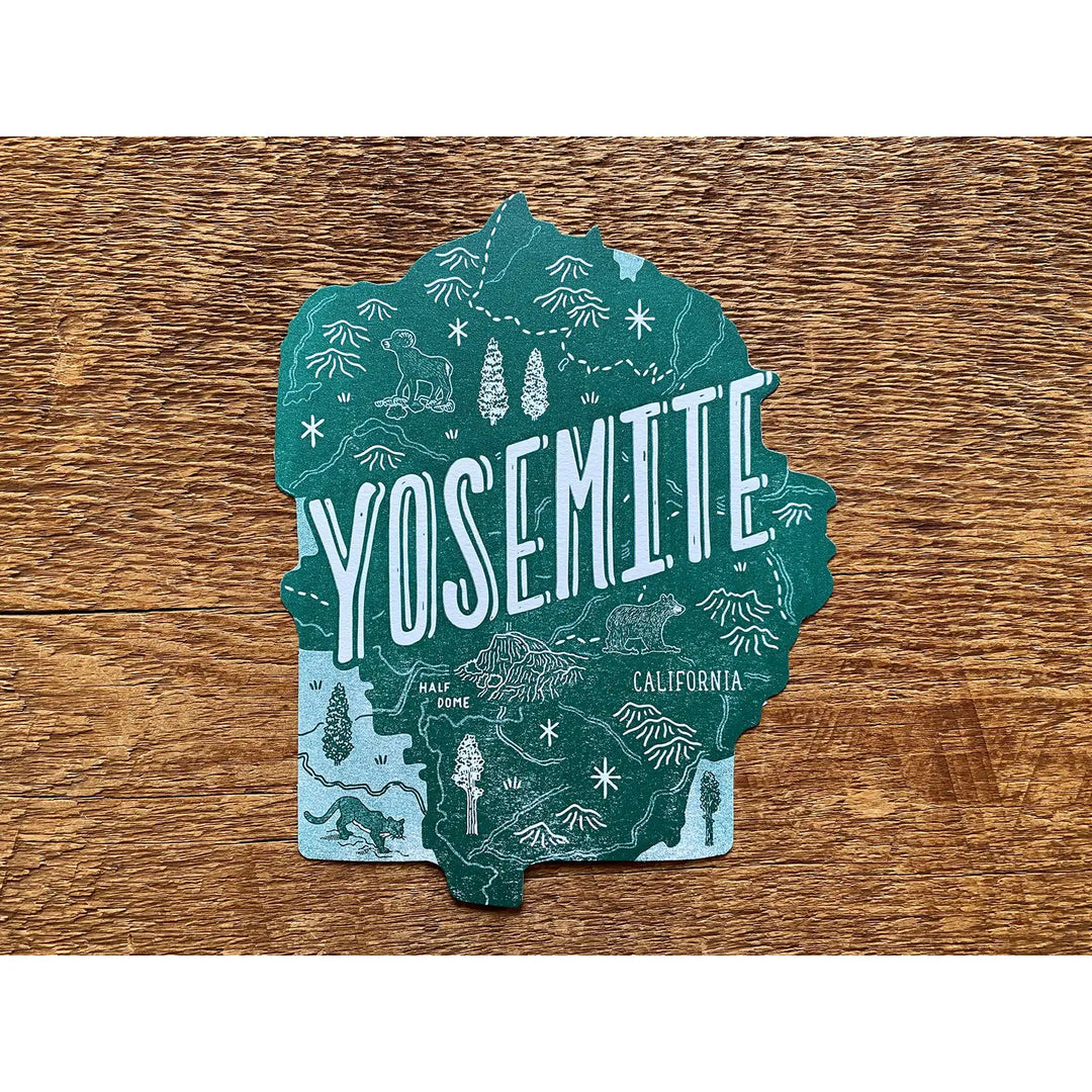 National Parks Die Cut Map Postcards - 11 Parks