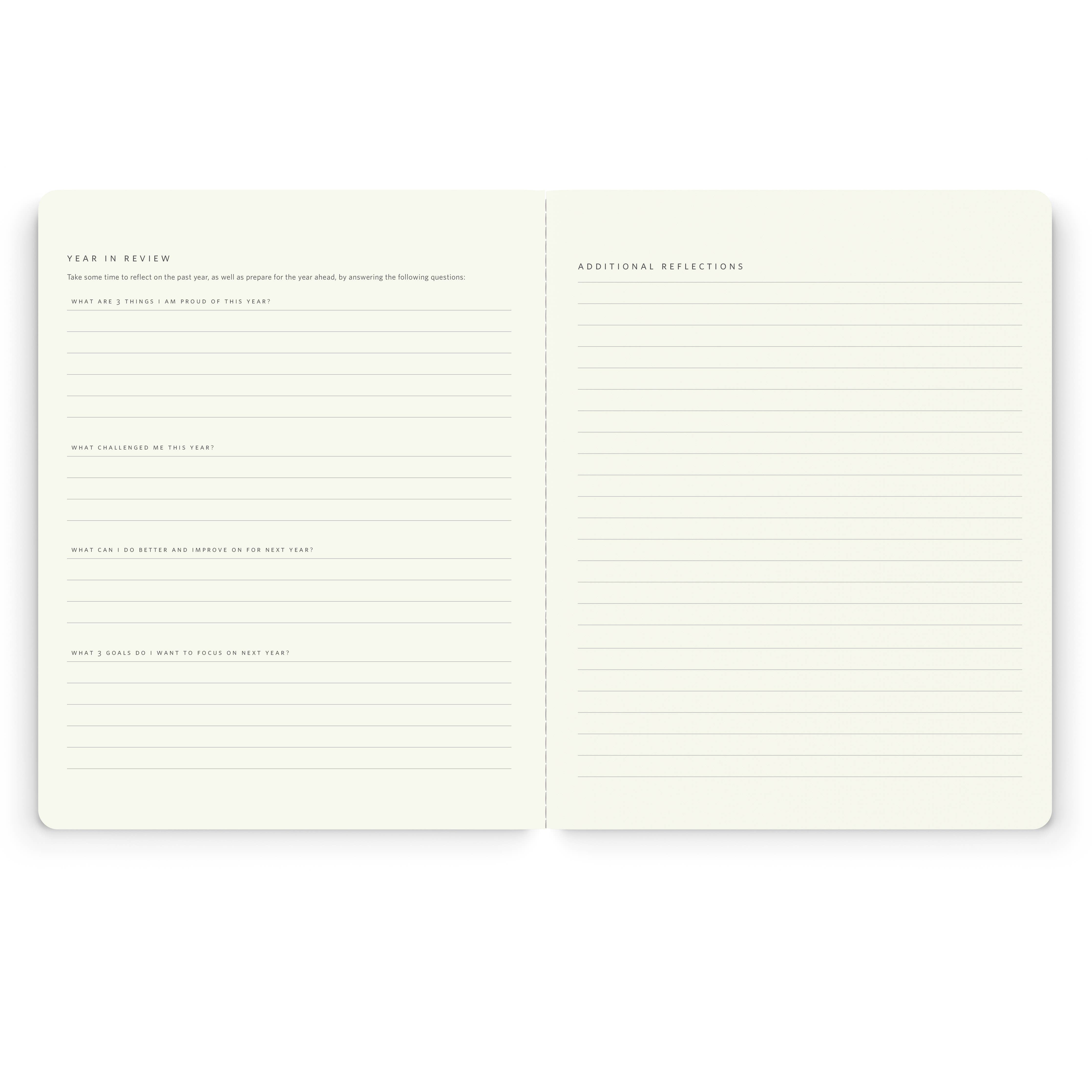 Orange Vine Stitched Monthly Planner