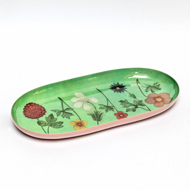 Lush Festival of Flowers - Oval Enamel Tray