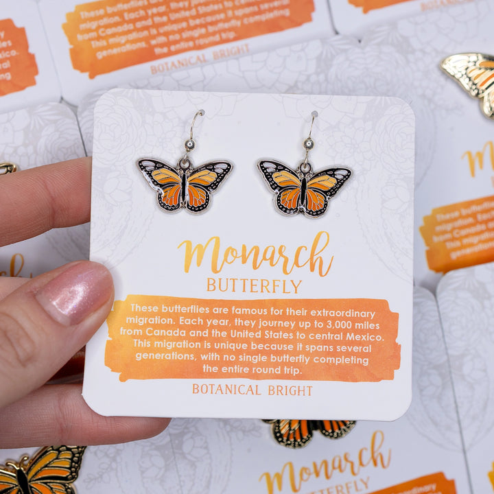 Monarch Butterfly Dangle Earrings