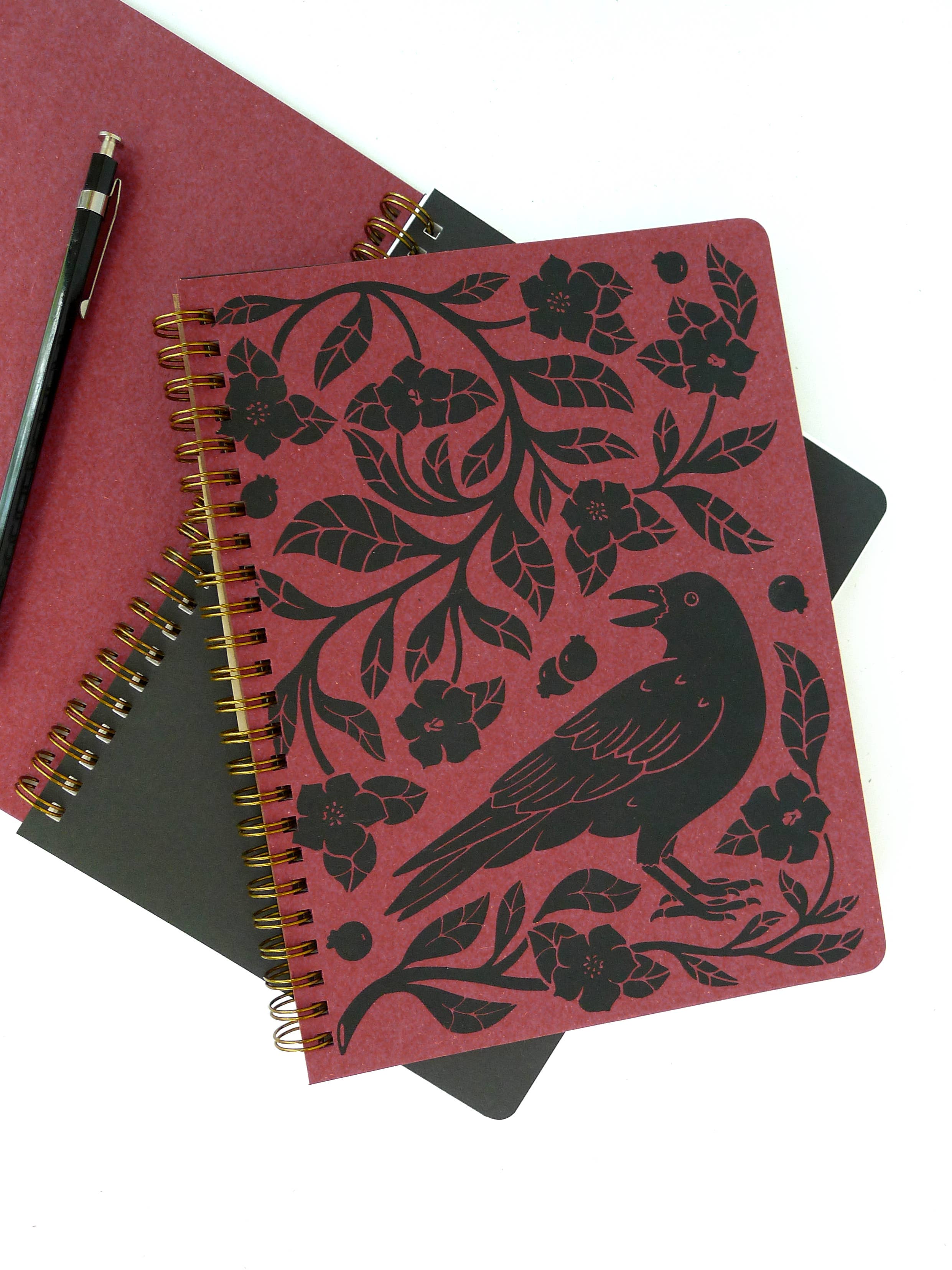 Corvid Lined Spiral Notebook