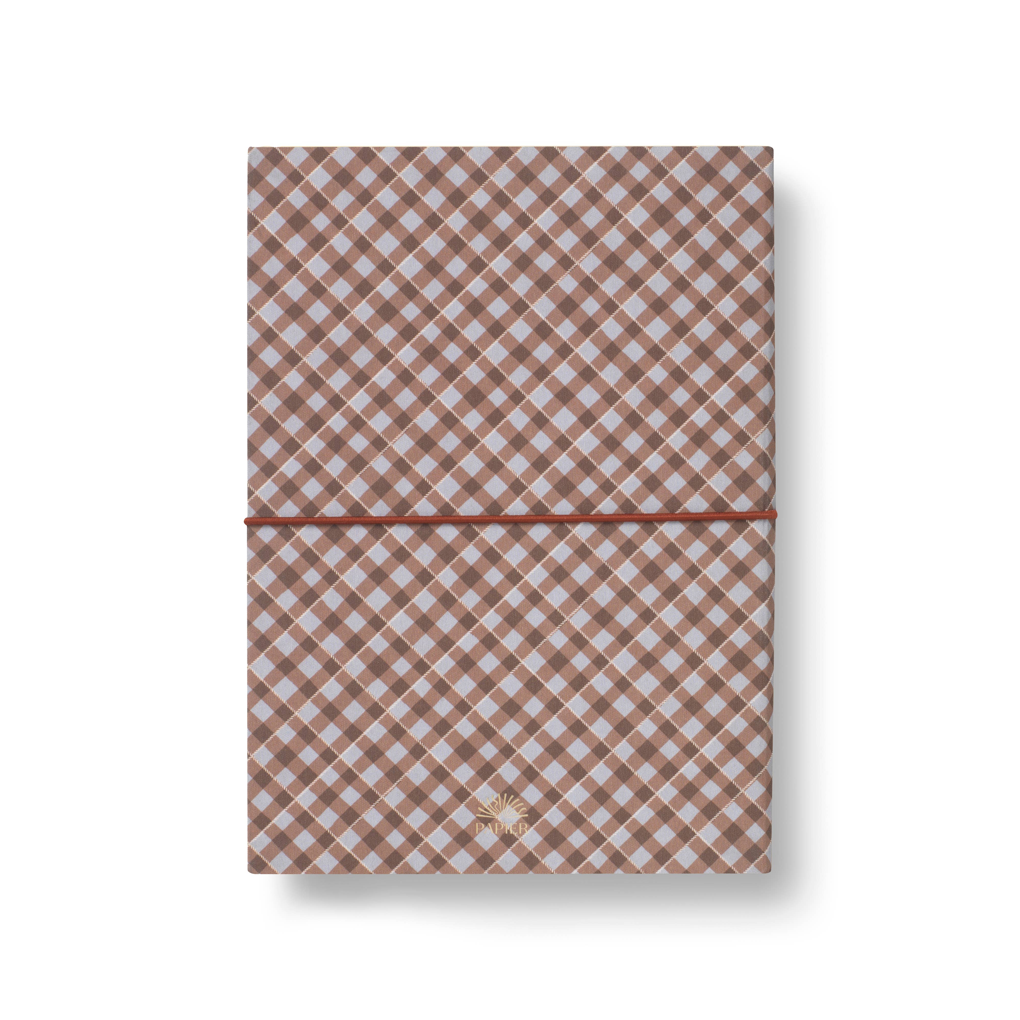 Plaid Fabric Charmed Lined Notebook