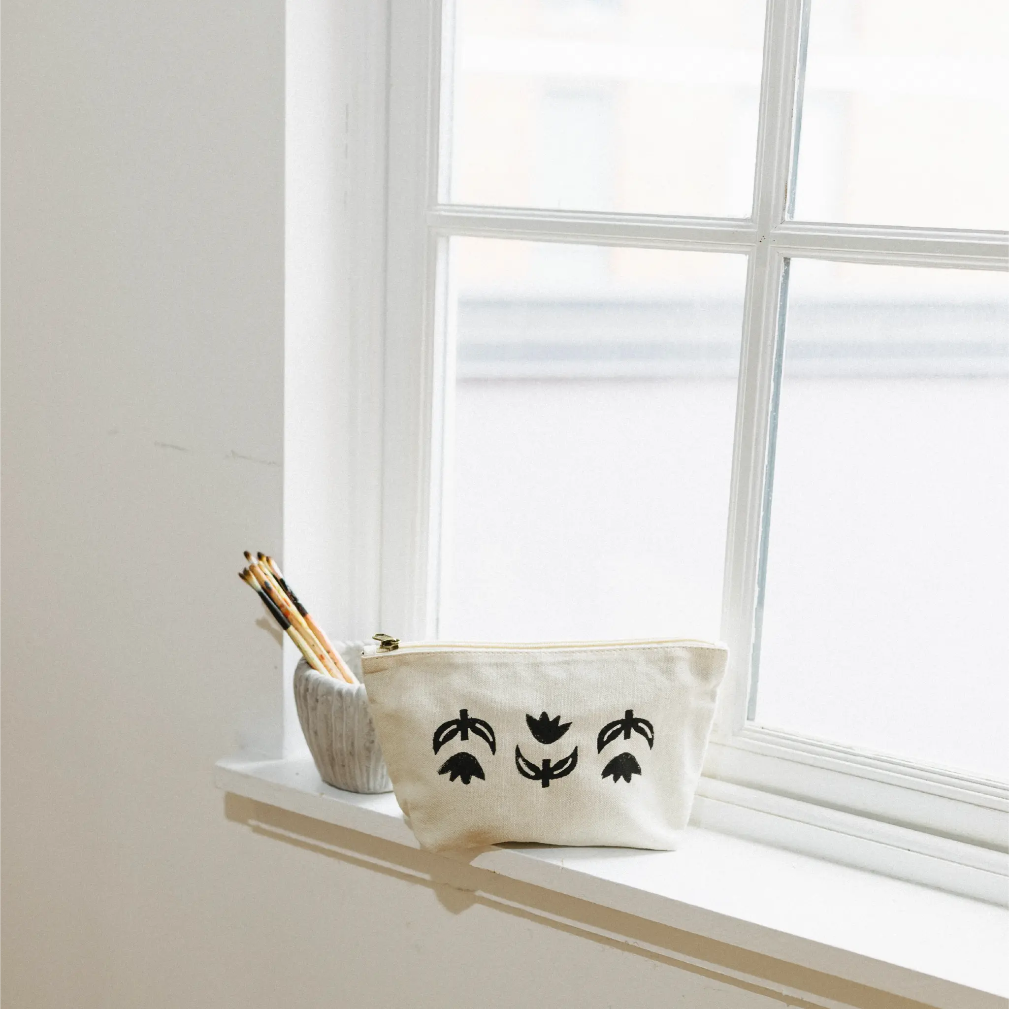 Block Printing Kit: Tulip Zip Pouch Set