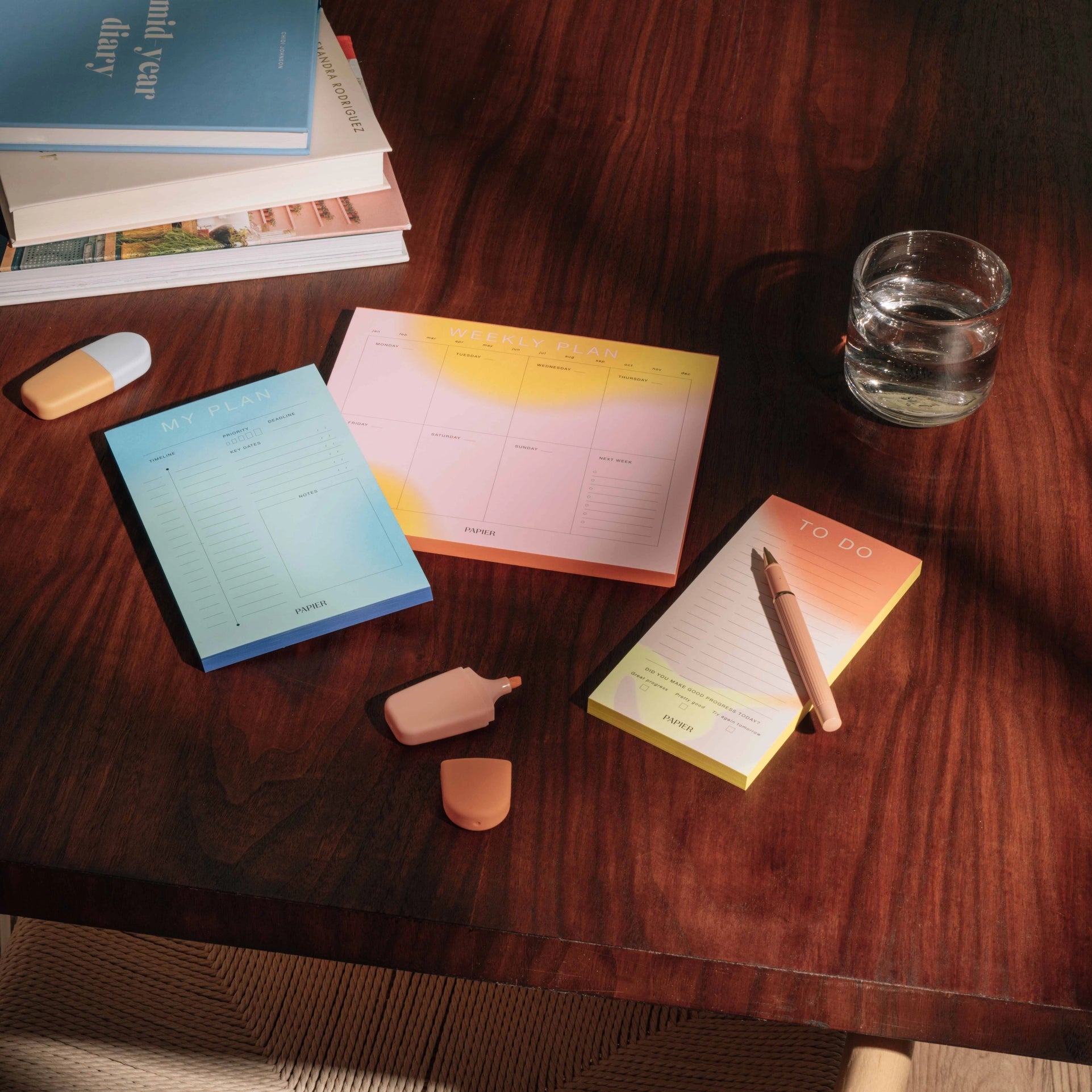 Multicolor List Pad - Set Of 3 - by Papier