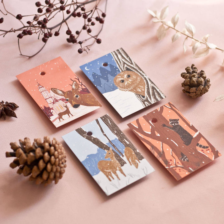 Gift Tag Set - Forest Animals for Christmas