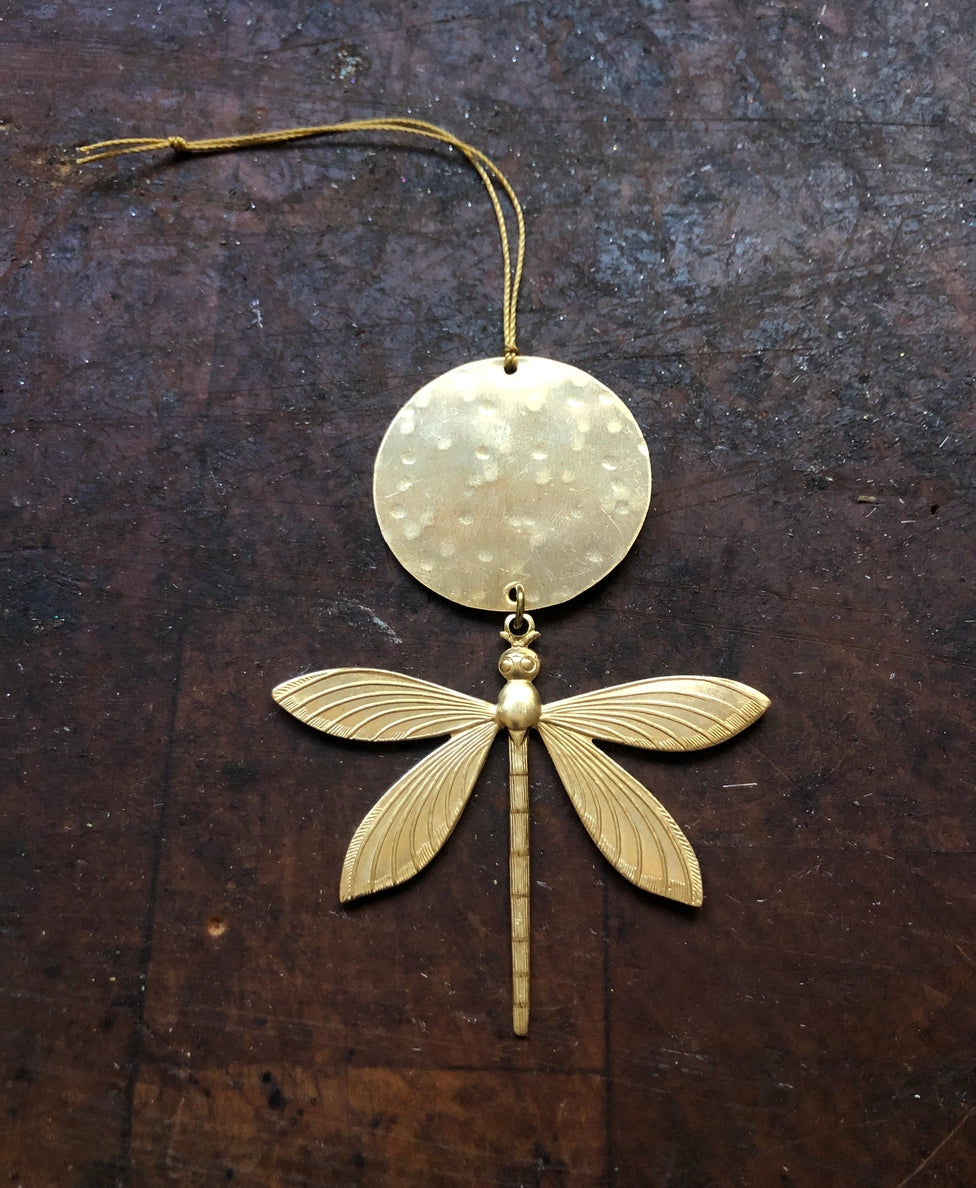 Winds Of Change Dragonfly Brass Ornament