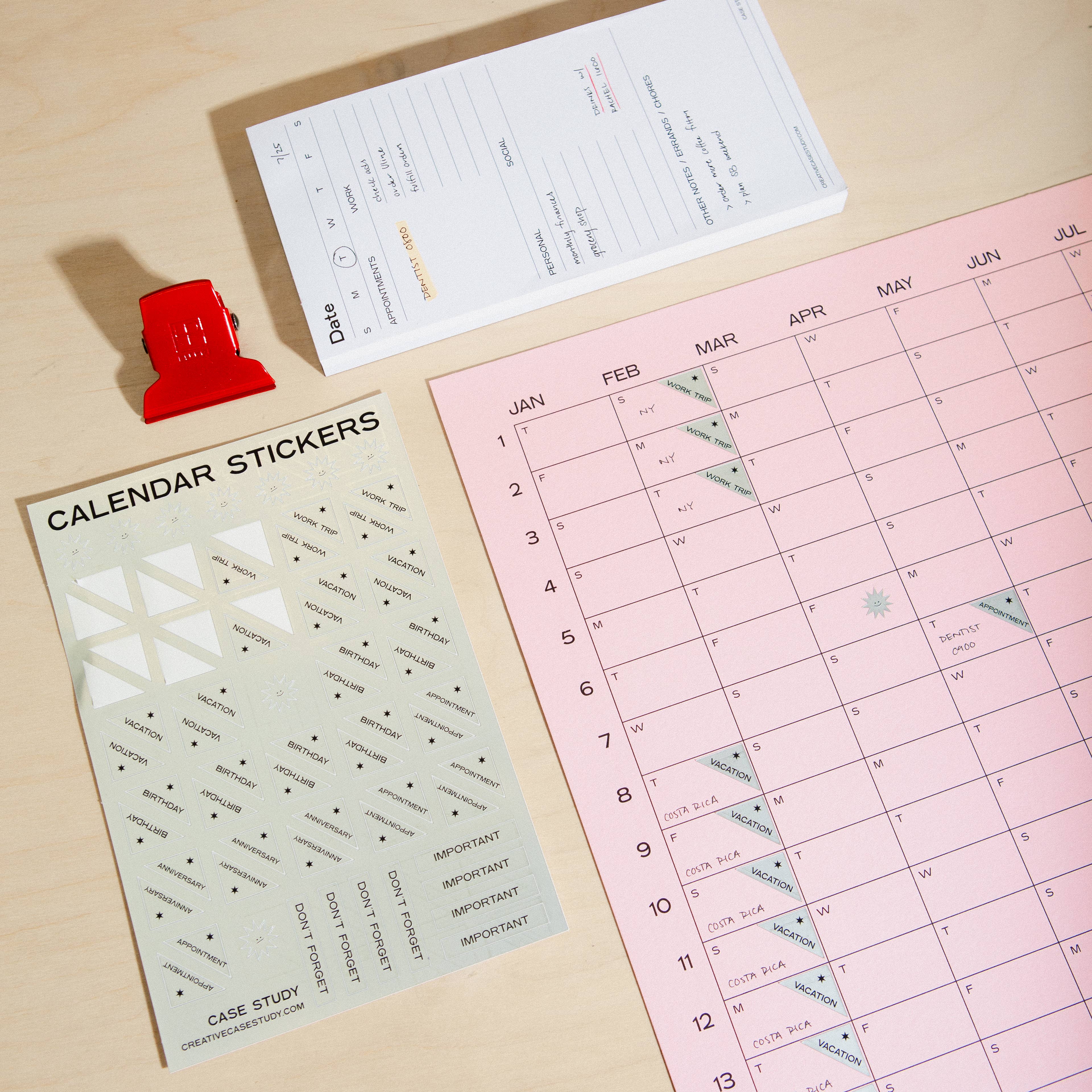 Chrome Calendar Stickers