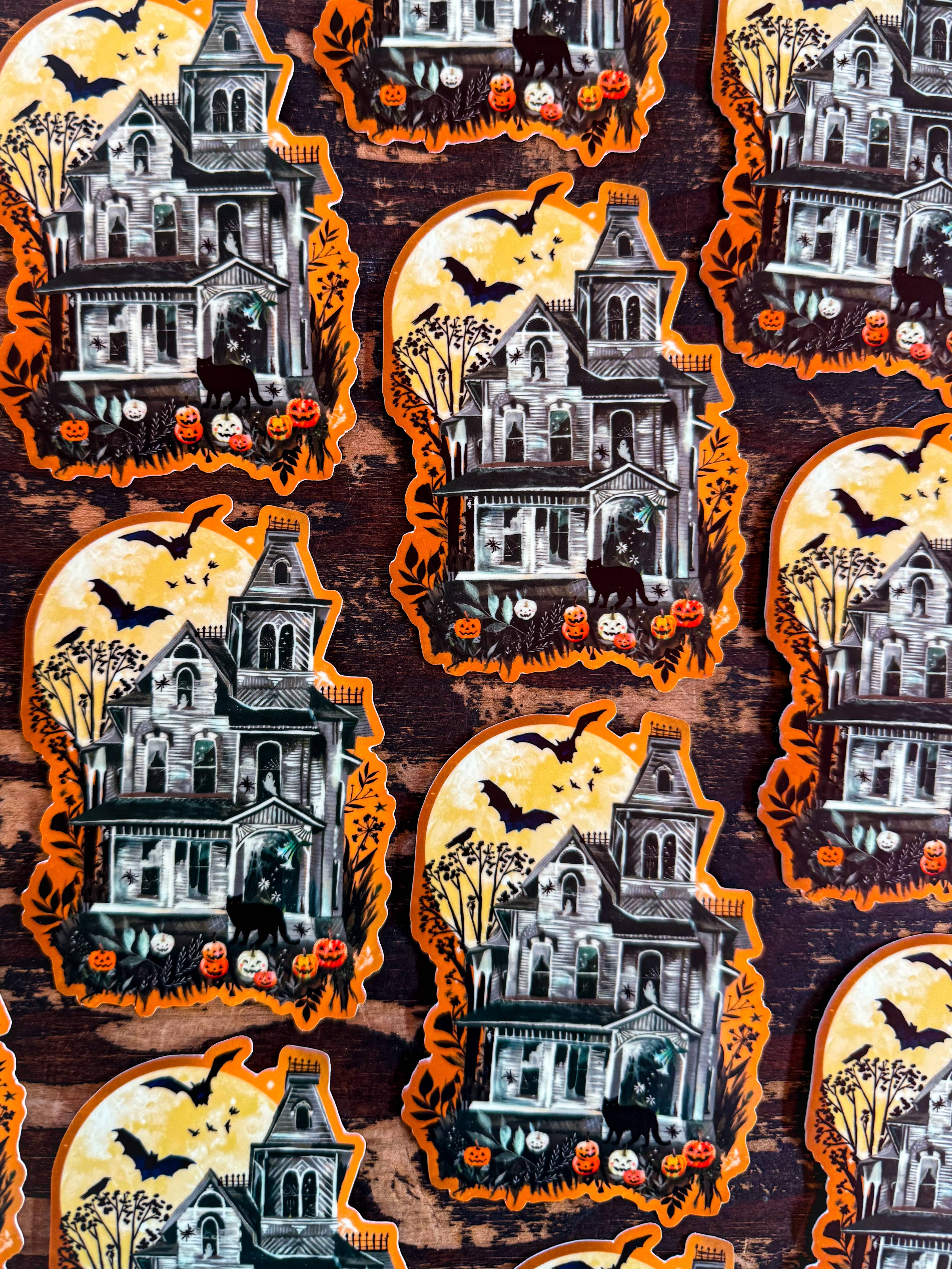 Glow-in-the-Dark Haunted House Sticker