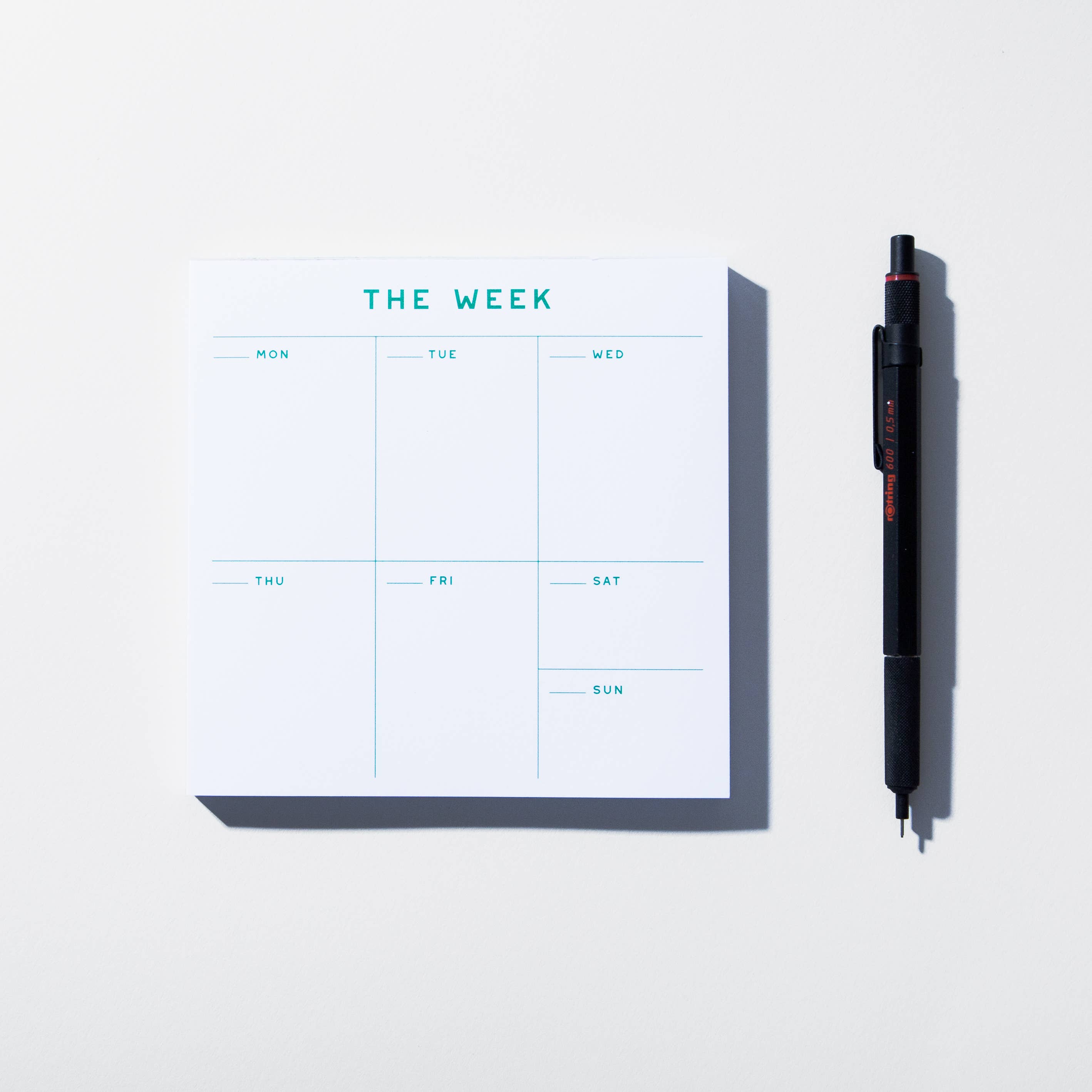 Utilitarian Weekly Planner Notepad - Small
