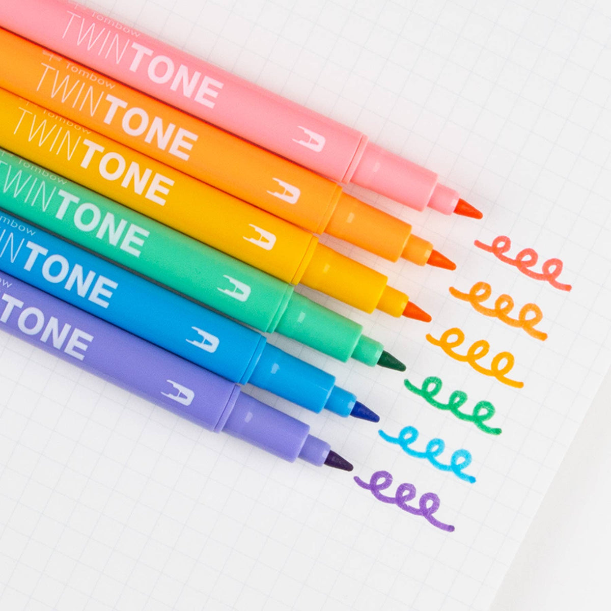 Tombow TwinTone Marker Set - Pastel 6 Pack