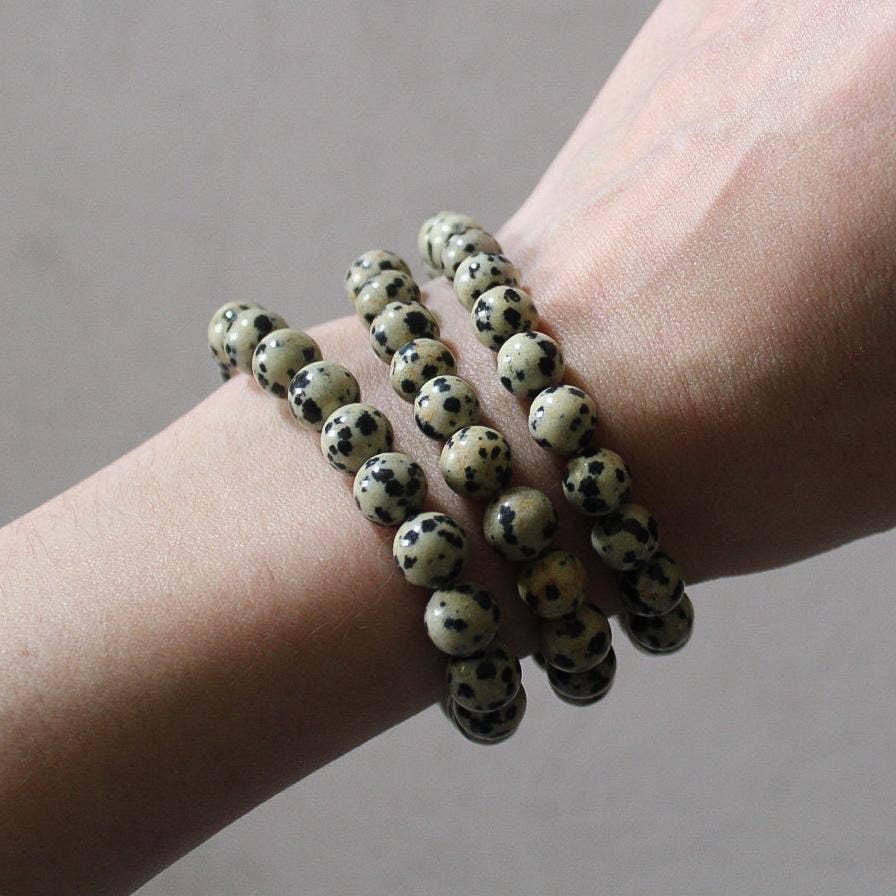 Dalmatian Jasper - Crystal Bracelet