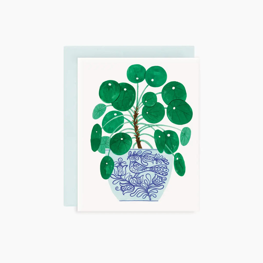 Pilea Pot Greeting Card