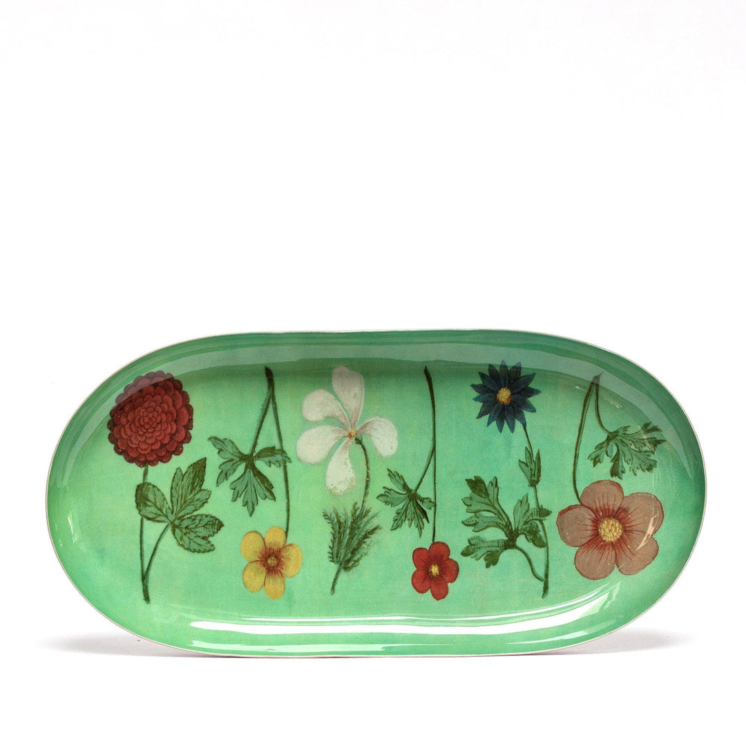 Lush Festival of Flowers - Oval Enamel Tray
