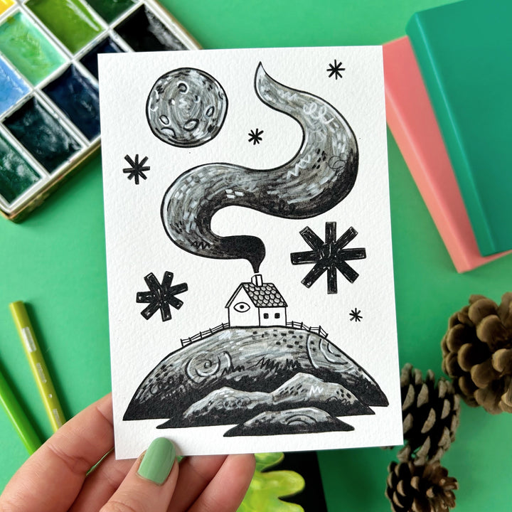 All Seeing House Postcard