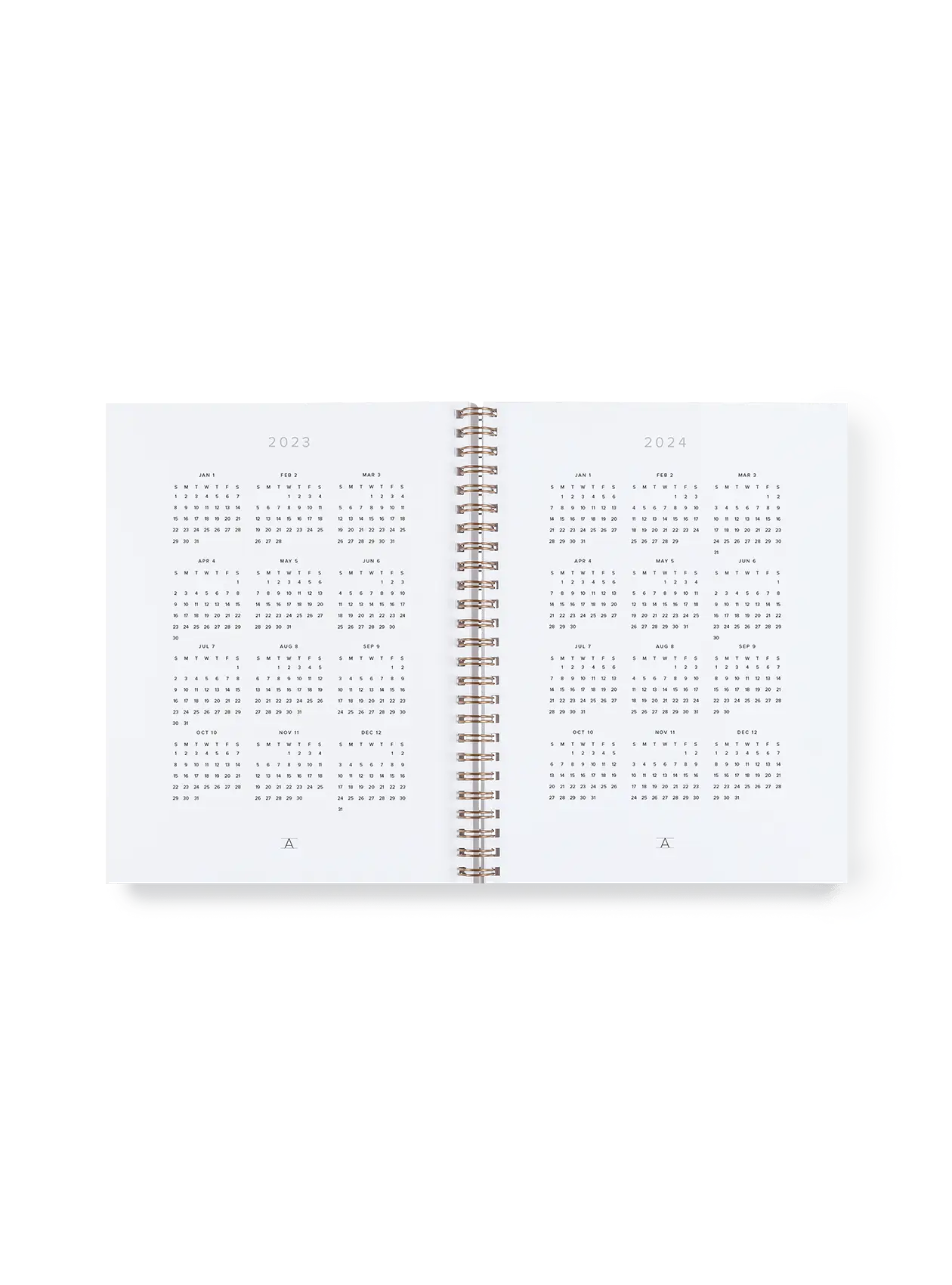 Appointed 23-24 Compact Weekly Grid Planner - Dove Gray