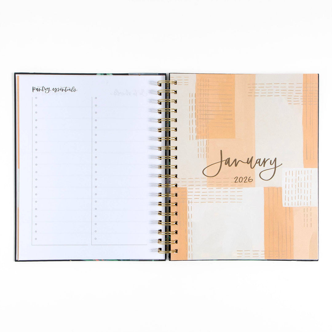 Dark Riverbend Floral Planner: 2026 Calendar Year