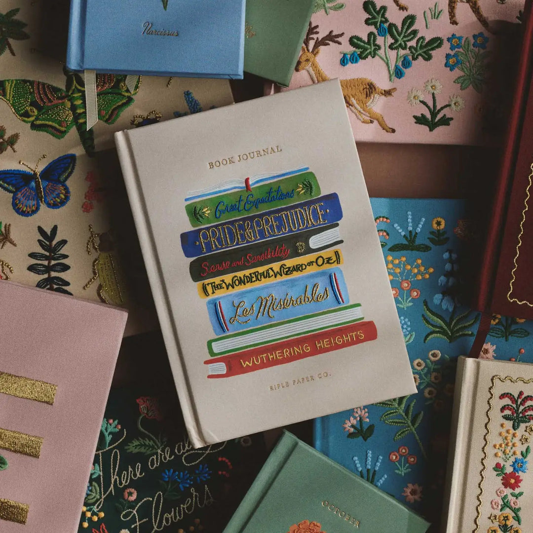 Classic Book Club Embroidered Journal