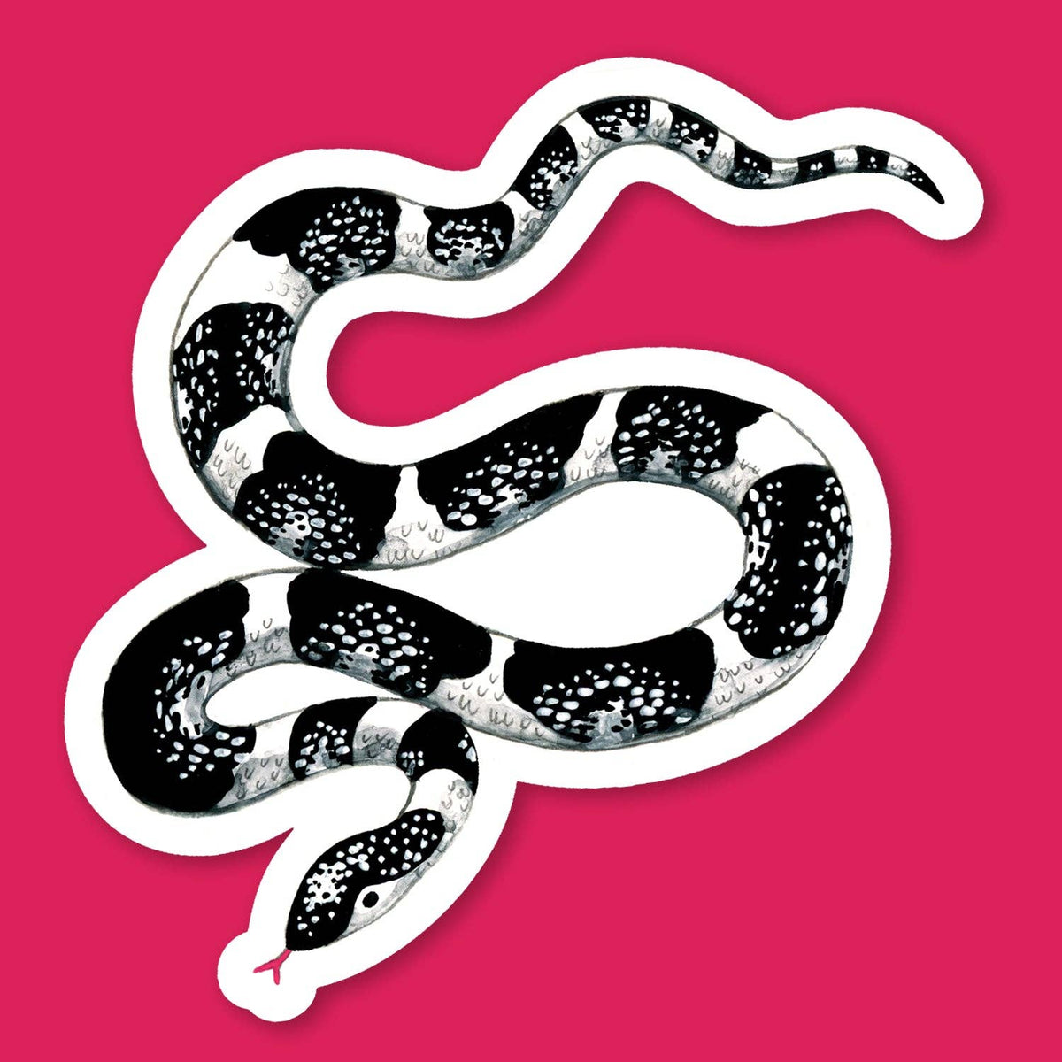 Black & White Snake Sticker