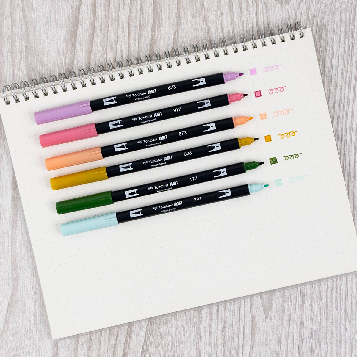 Tombow Dual Brush Pens - Teatime 6 Pack