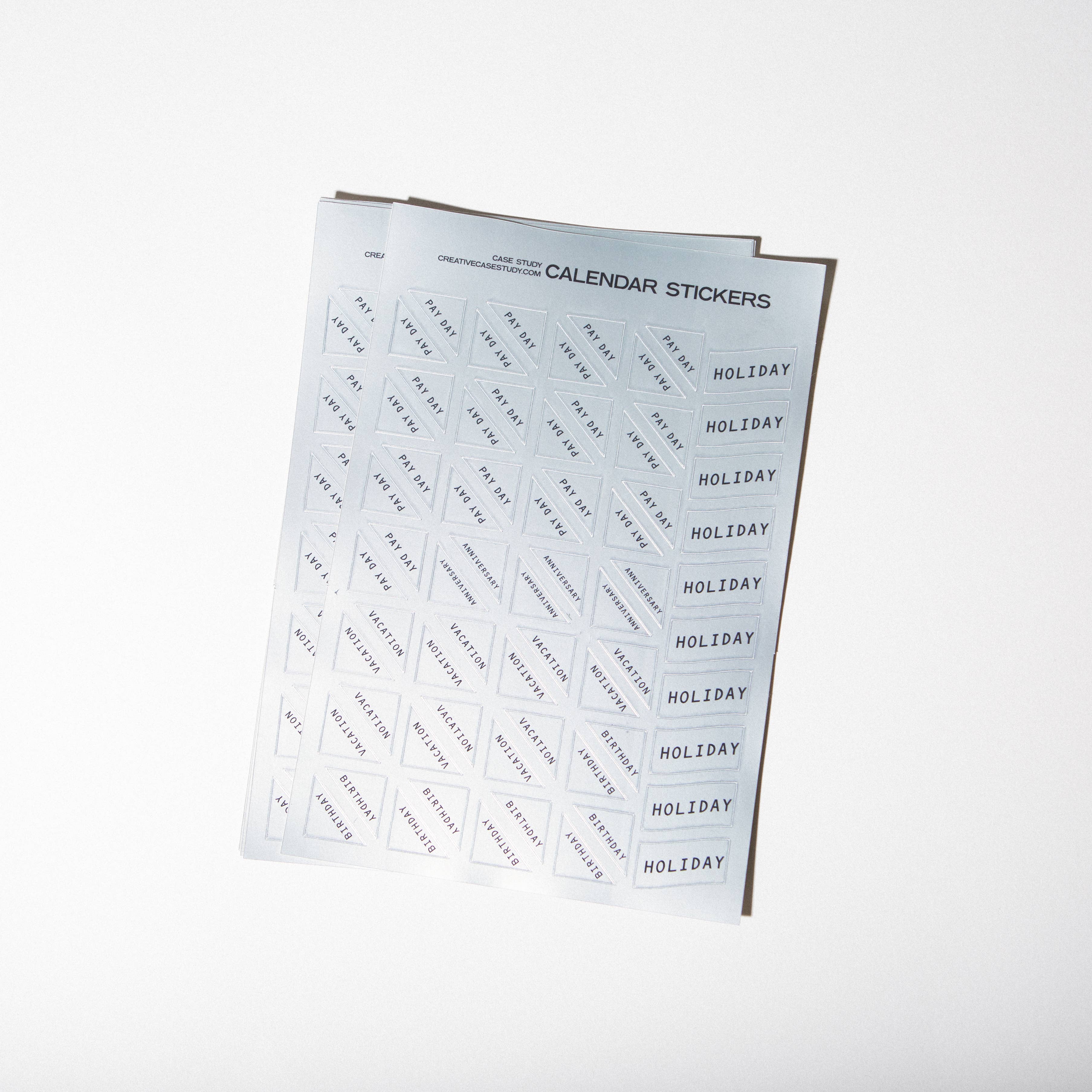 Chrome Calendar Stickers