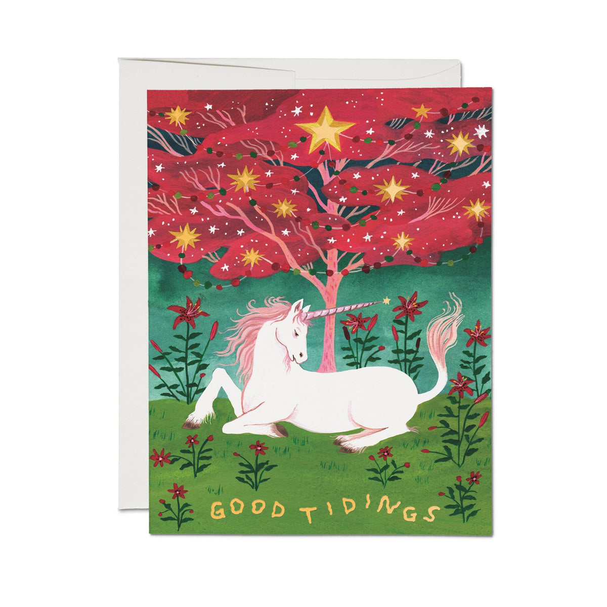 Good Tidings Unicorn Card