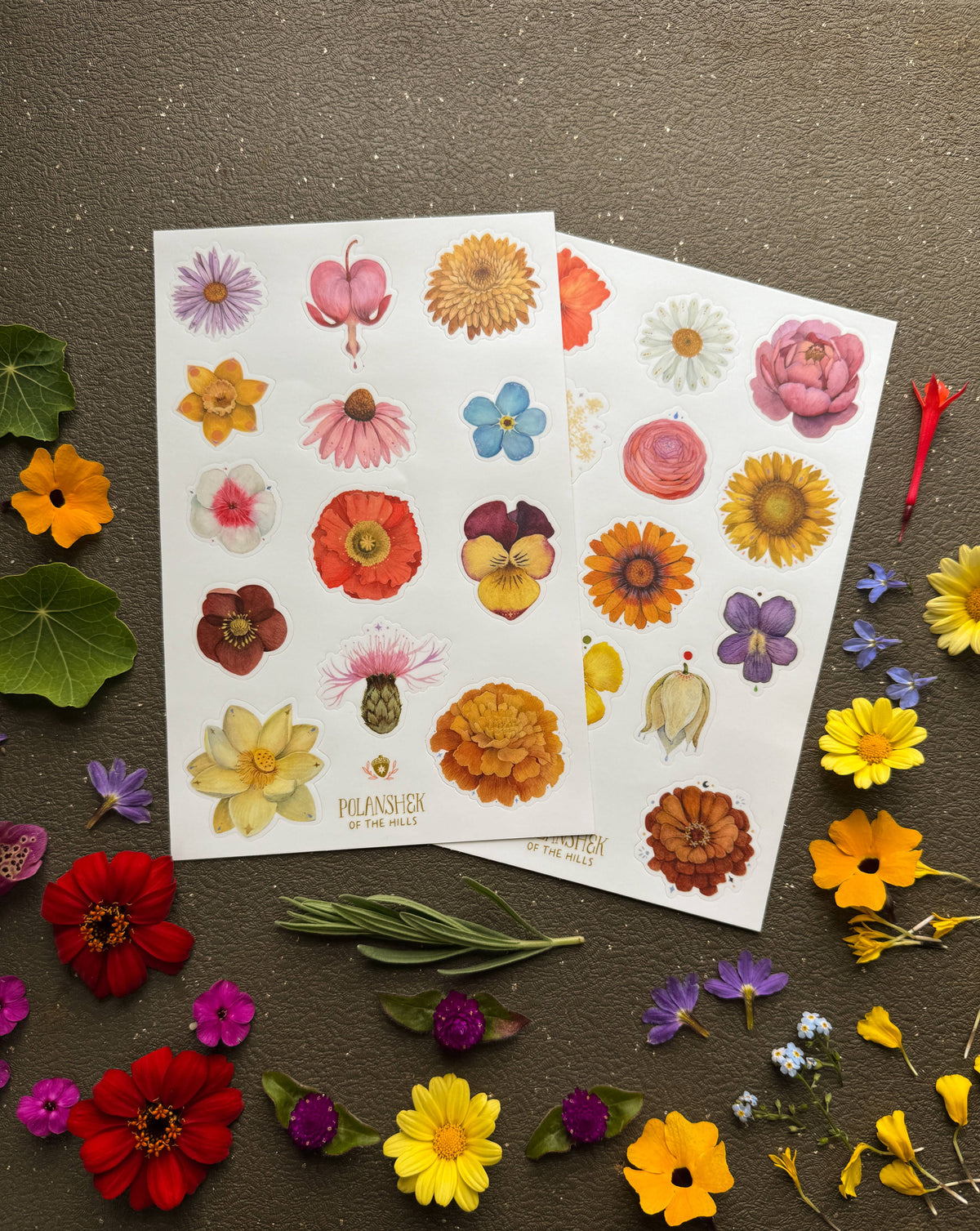 Blooming Alphabet Sticker Sheet Set