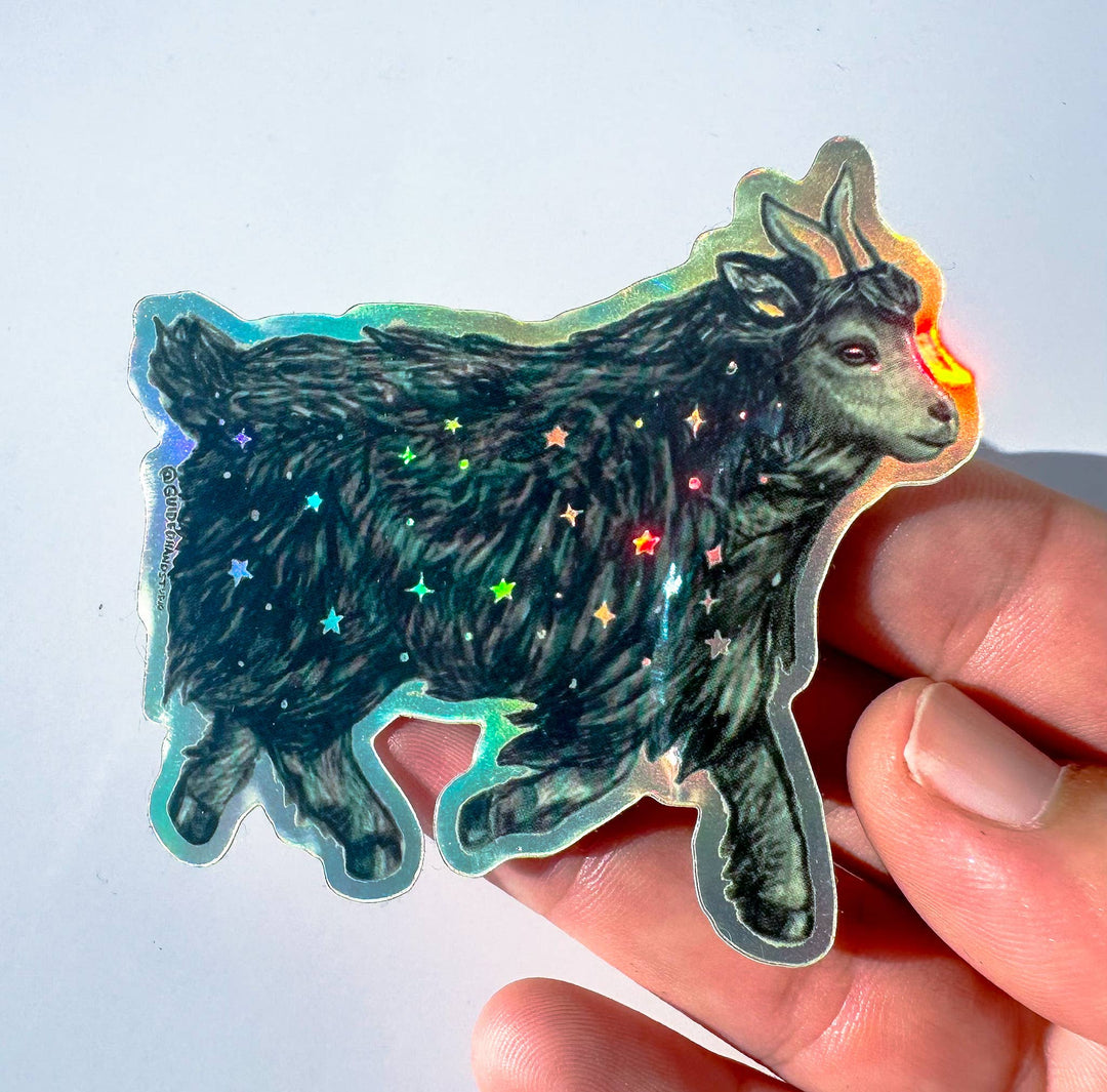 Holographic Goat Sticker