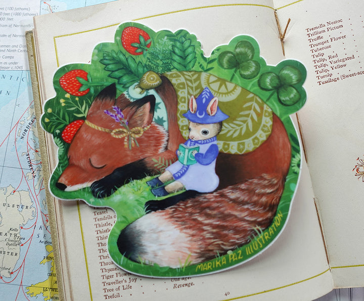 Fox's Spring Spell Sticker