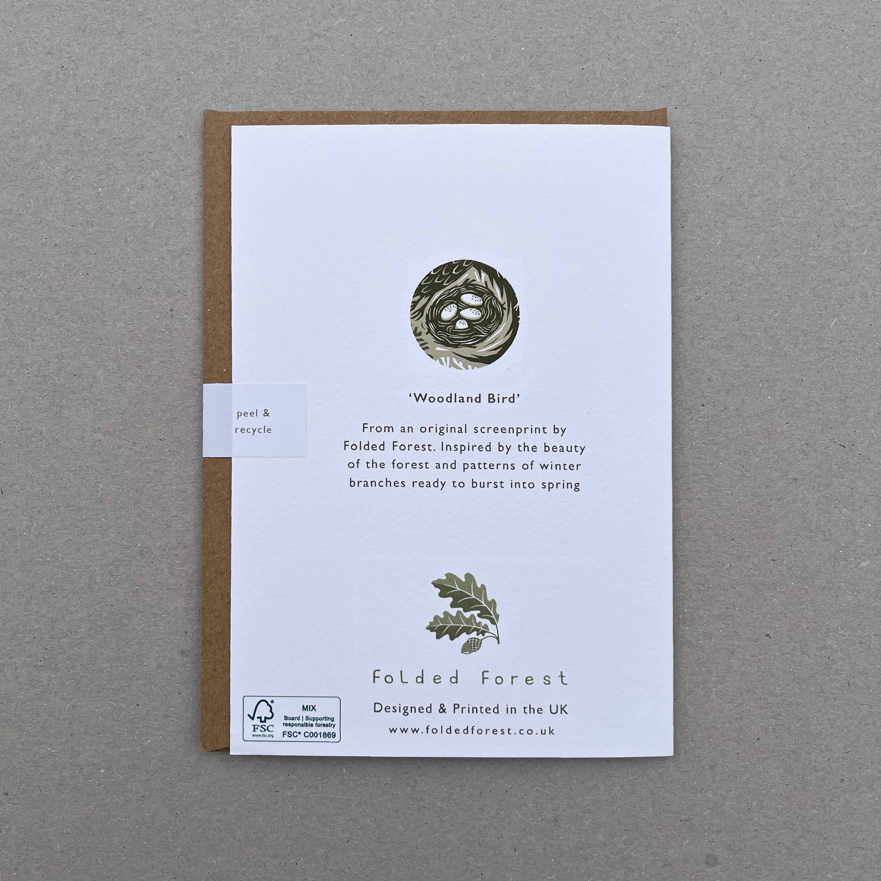 Woodland Bird's Nest Card