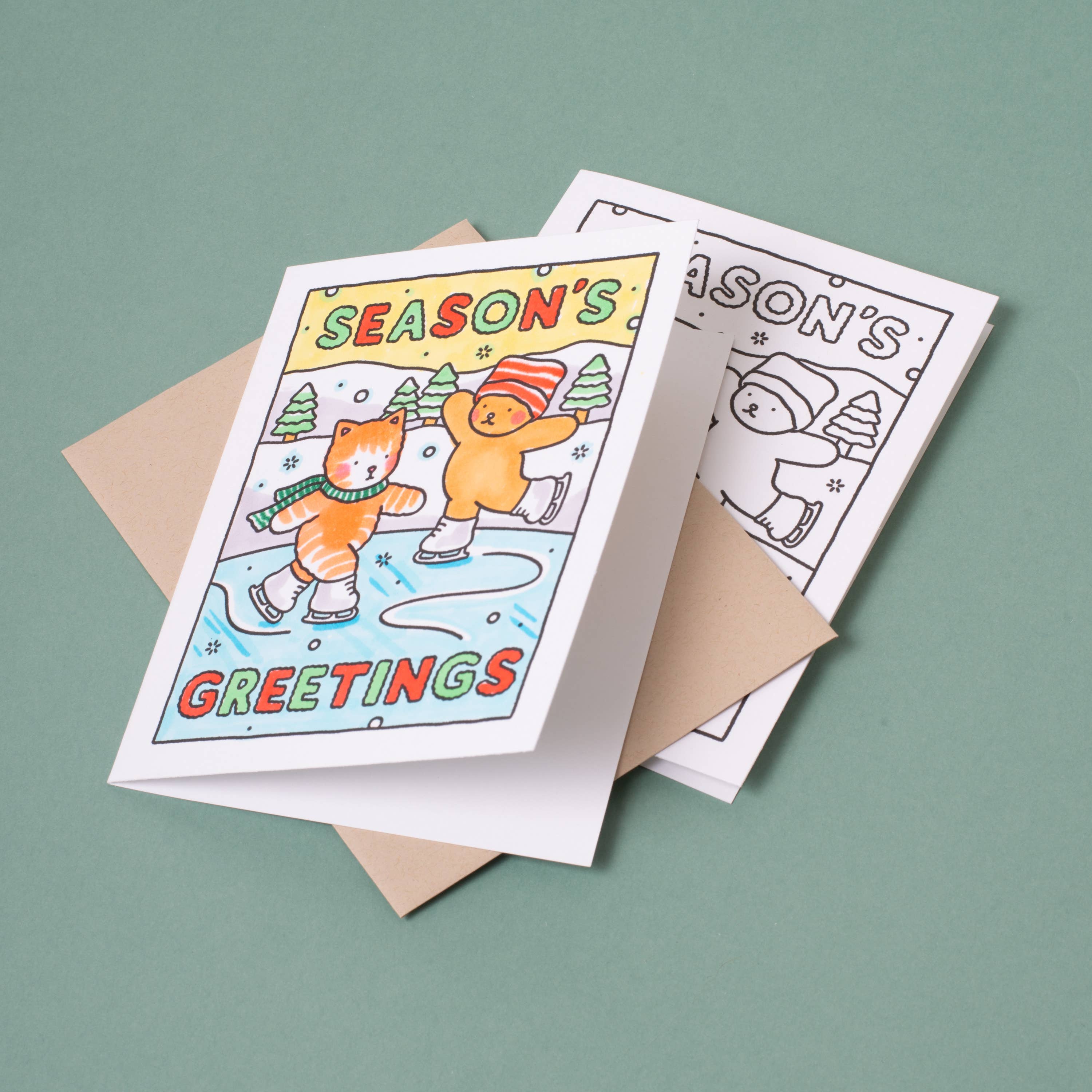 Bobbie Goods Season's Greetings Color-Me-In Card