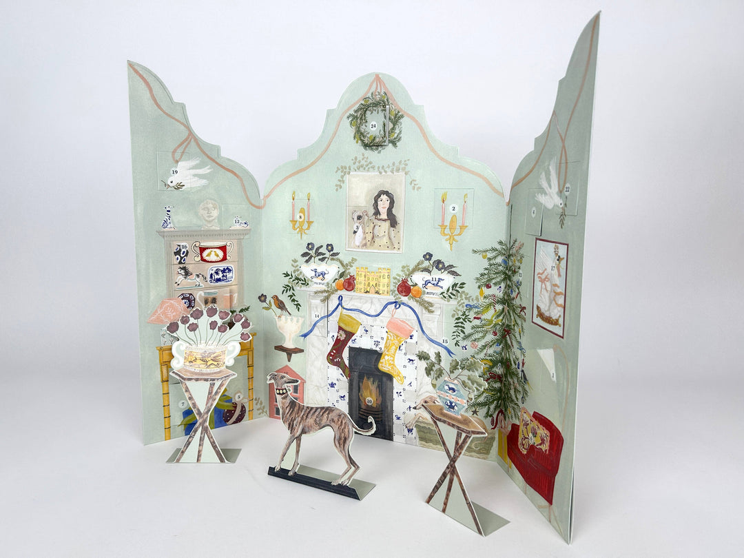 Festive Dutch Gable Standing Advent Calendar