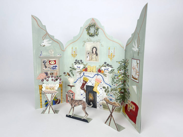 Festive Dutch Gable Standing Advent Calendar