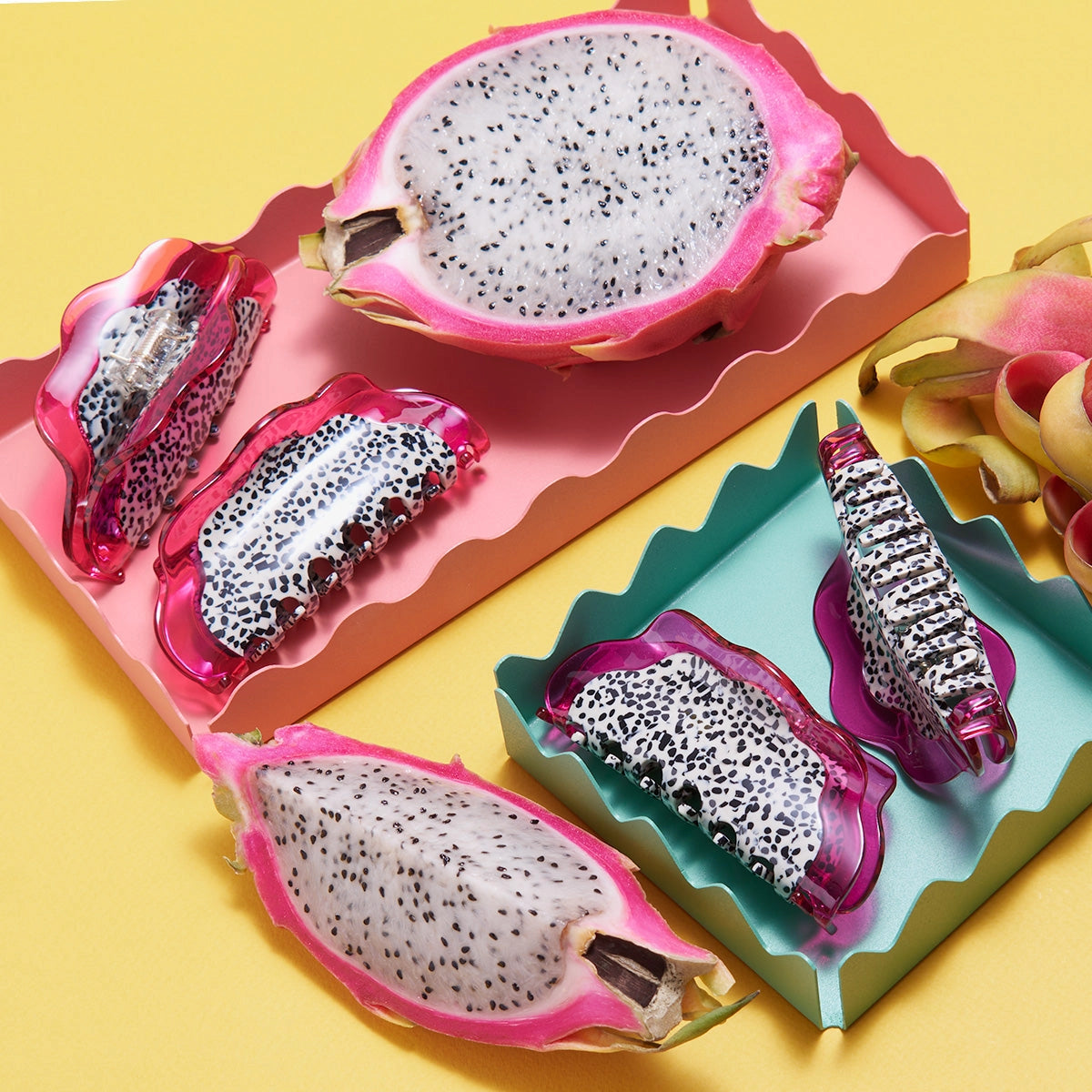 Dragon Fruit Hair Claw Clip