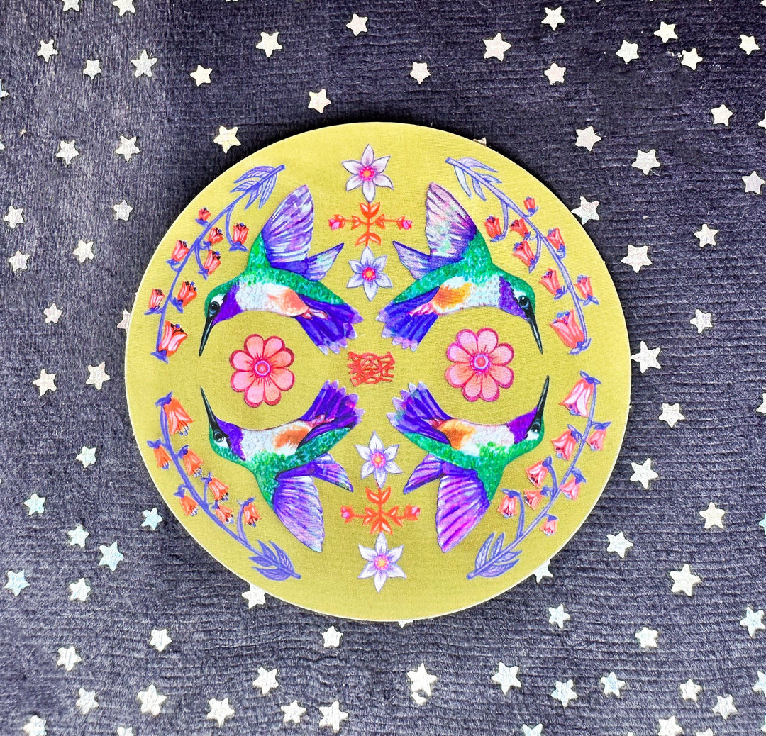 Holographic Joyful Hummingbird Sigil Sticker