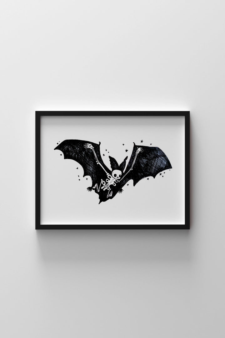 Skeletal Bat Print