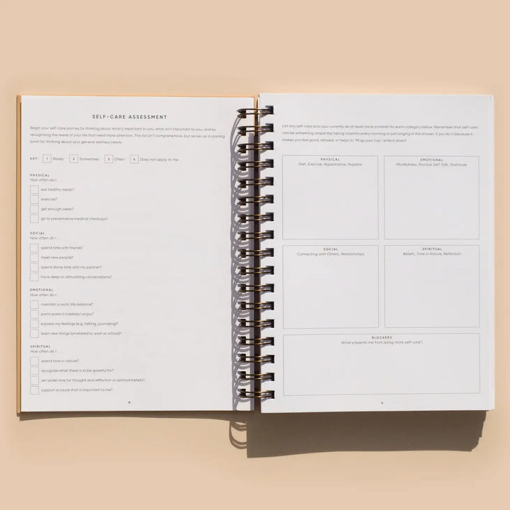 The Self-Care Planner begins with The Self-Care Plan: six steps designed to help you reflect on your current self-care practices, recognize areas where you can improve, and generate ideas for new self-care activities you enjoy. The planning features include monthly and weekly goal setting; daily, weekly, & monthly planning pages; monthly reflection & road map; year at a glance page; 27 additional notes pages; and quotes by inspiring women!