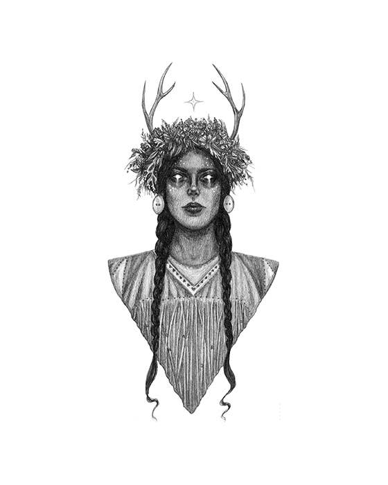 Deer Woman - Native American Spirit Print
