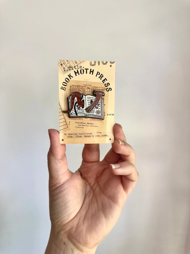 Book Worm Pin