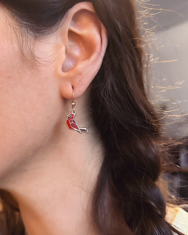 Cardinal Earrings