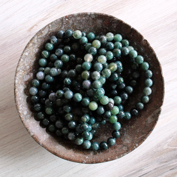 Moss Agate - Crystal Bracelet