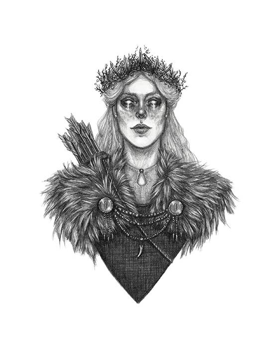 Skadi - Norse Goddess of Winter Print