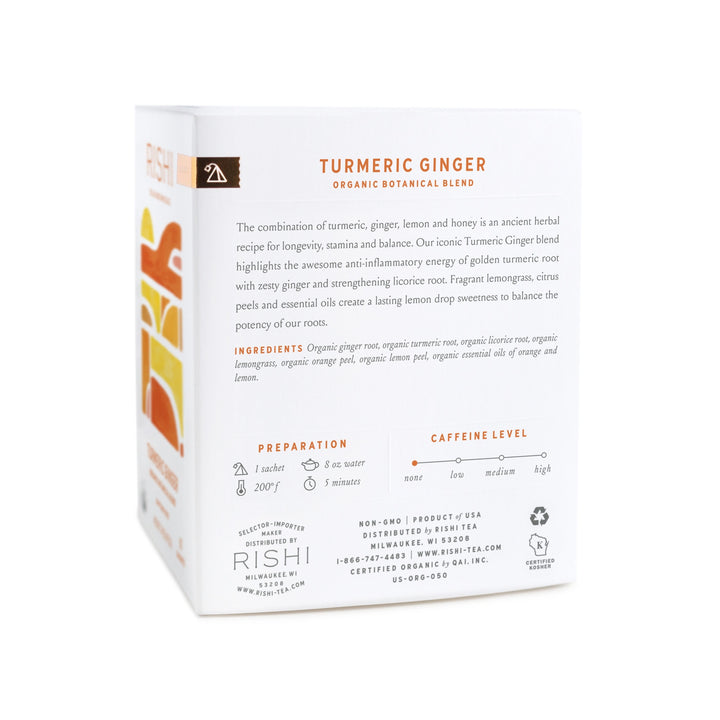 Turmeric Ginger Organic Tea Box - 15 Pack