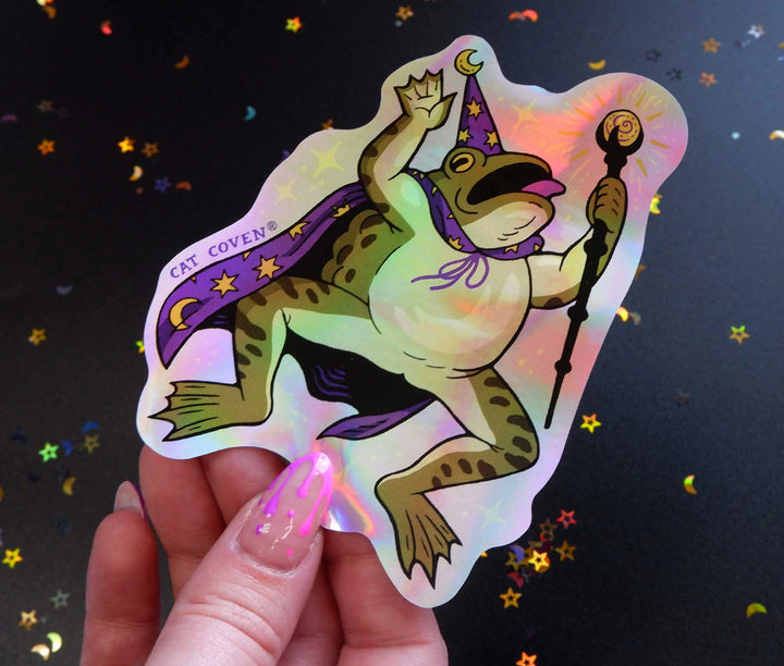 Holographic Merlin Toad Sticker