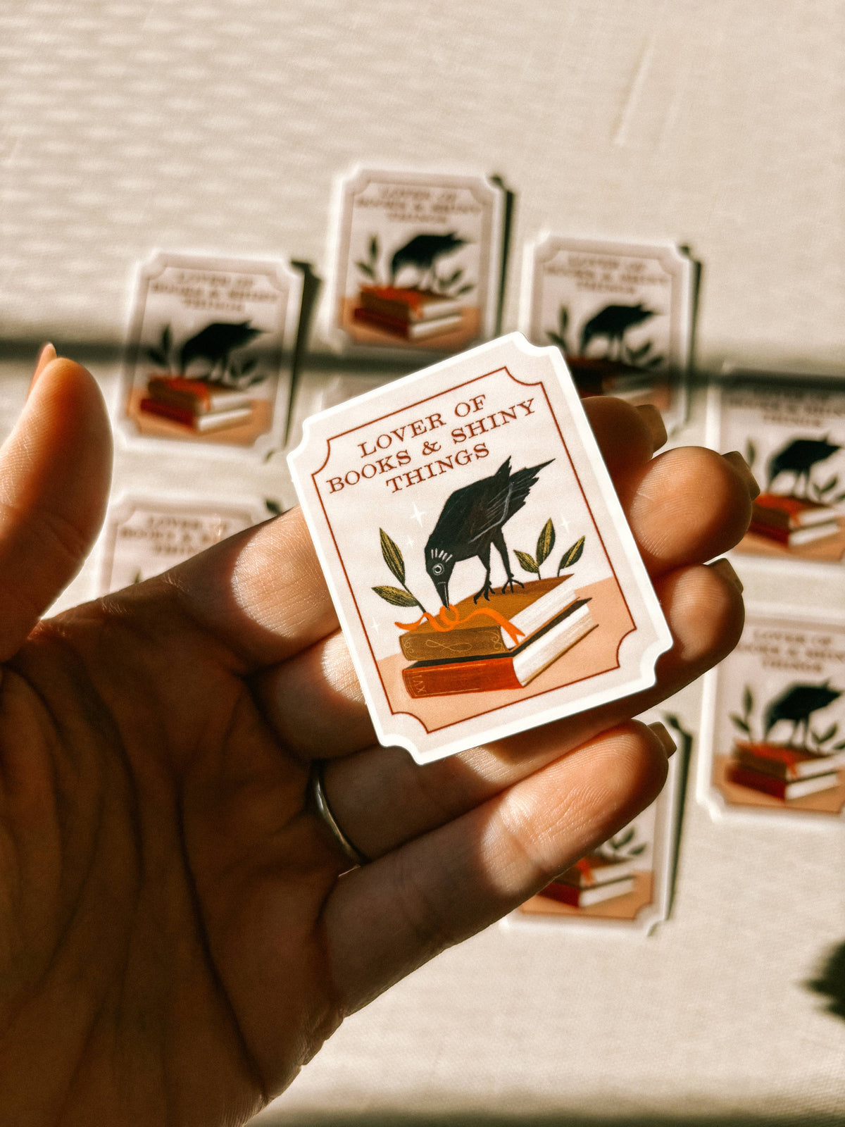 Bookish Crow Sticker