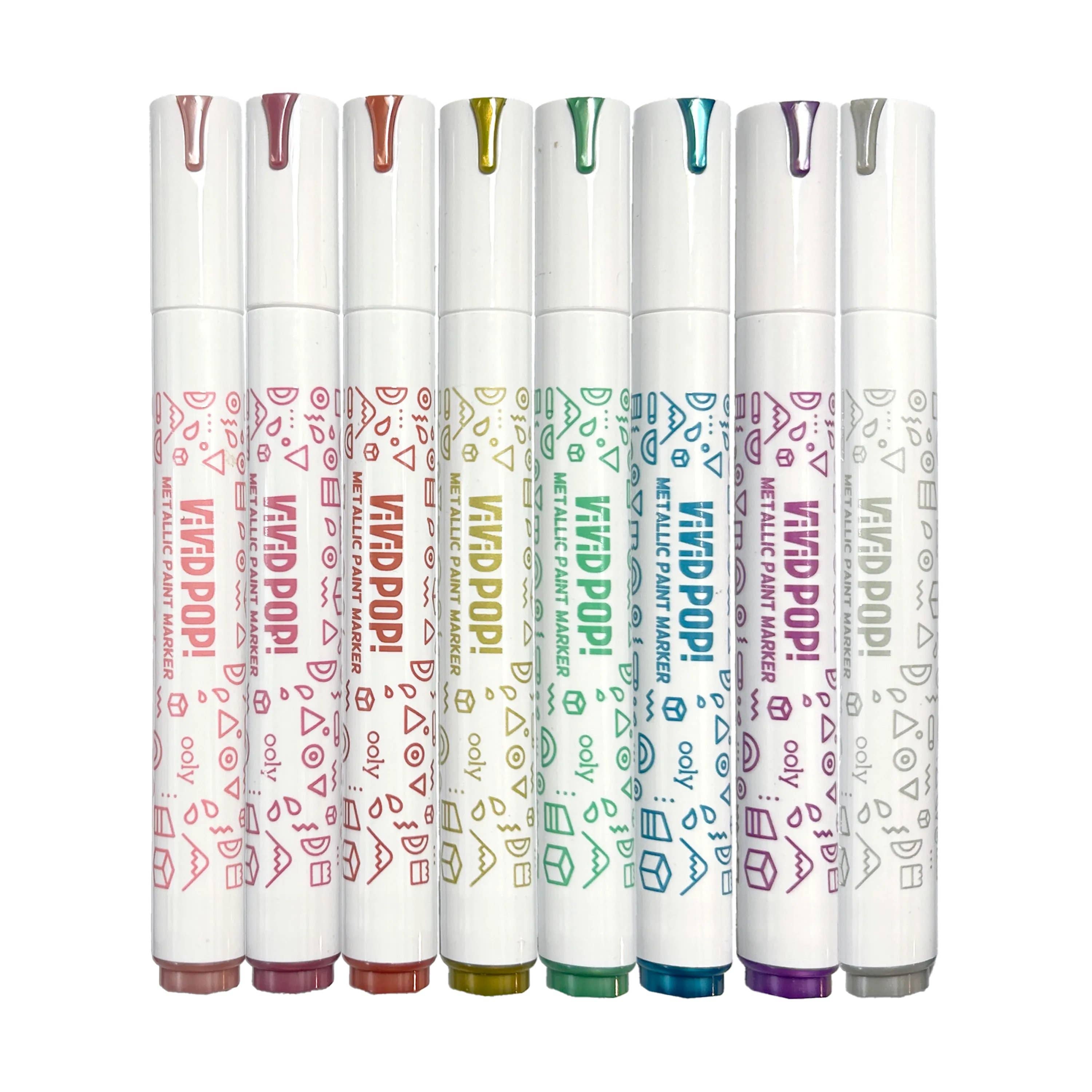 Vivid Pop Paint Markers - Metallic Set of 8