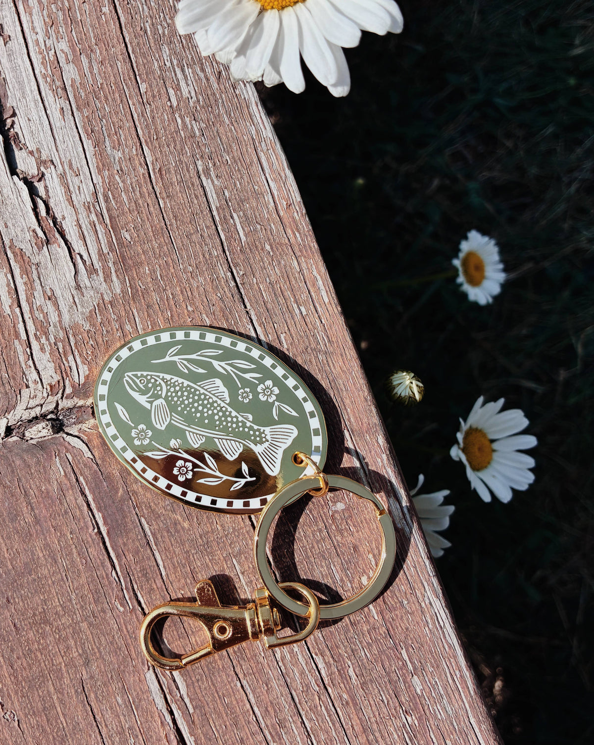 Folk Trout Keychain